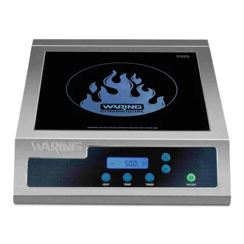 Product photo of the Waring Heavy-Duty Commercial Induction Range, shown on its own without cookware.